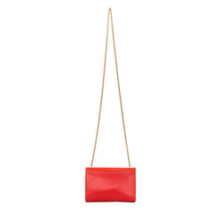 SALVATORE FERRAGAMO RED AND ORANGE LEATHER CROSSBODY BAG