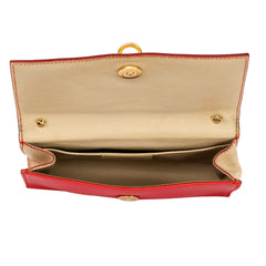 SALVATORE FERRAGAMO RED AND ORANGE LEATHER CROSSBODY BAG