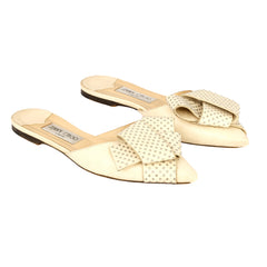 JIMMY CHOO EU 39 SAMANTHA POINTED TOE STUDDED LEATHER MULE
