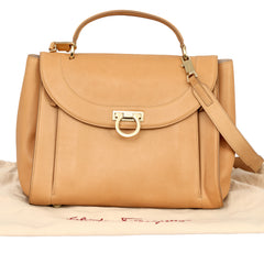 SALVATORE FERRAGAMO SOFIA GANCINI FLIP-LOCK CLOSURE HANDBAG