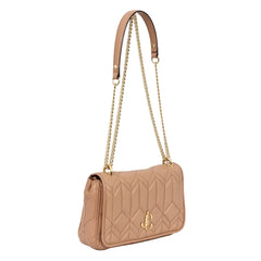 JIMMY CHOO AVENUE QUILTED LEATHER VARENNE LOGO CHAIN SHOULDER BAG