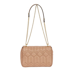 JIMMY CHOO AVENUE QUILTED LEATHER VARENNE LOGO CHAIN SHOULDER BAG