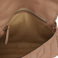 JIMMY CHOO AVENUE QUILTED LEATHER VARENNE LOGO CHAIN SHOULDER BAG