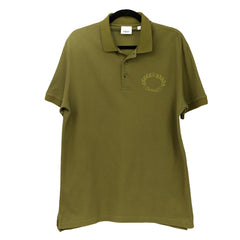 BURBERRY SIZE L TEXTURED DELICATE EMBROIDERED LOGO T-SHIRT