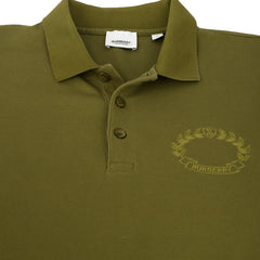 BURBERRY SIZE L TEXTURED DELICATE EMBROIDERED LOGO T-SHIRT