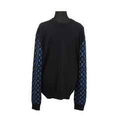 LOUIS VUITTON SIZE L MONOGRAM MIX CASHMERE CREWNECK SWEATER