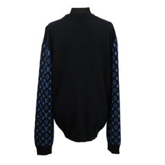 LOUIS VUITTON SIZE L MONOGRAM MIX CASHMERE CREWNECK SWEATER