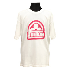 LOUIS VUITTON SIZE M PINK ARCH LOGO GRAPHIC T-SHIRT