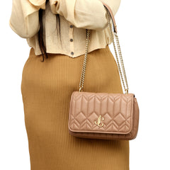 JIMMY CHOO AVENUE QUILTED LEATHER VARENNE LOGO CHAIN SHOULDER BAG