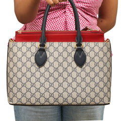 Gucci GG Supreme Linea A Small Satchel Handbag