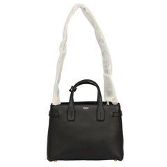BURBERRY LEATHER MEDIUM BANNER TOTE BAG