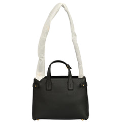 BURBERRY LEATHER MEDIUM BANNER TOTE BAG