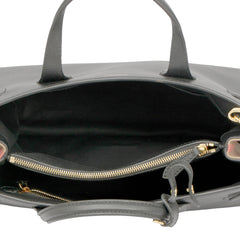BURBERRY LEATHER MEDIUM BANNER TOTE BAG