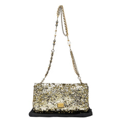 DOLCE & GABANNA MISS CHARLES SEQUINED SHOULDER BAG