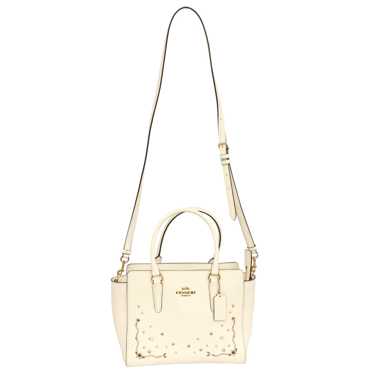 COACH LEAH SATCHEL CRYSTAL CROSSBODY BAG