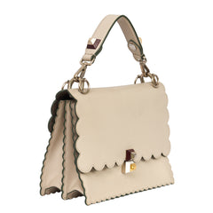 Fendi Medium Scalloped Leather Kan I Shoulder Bag