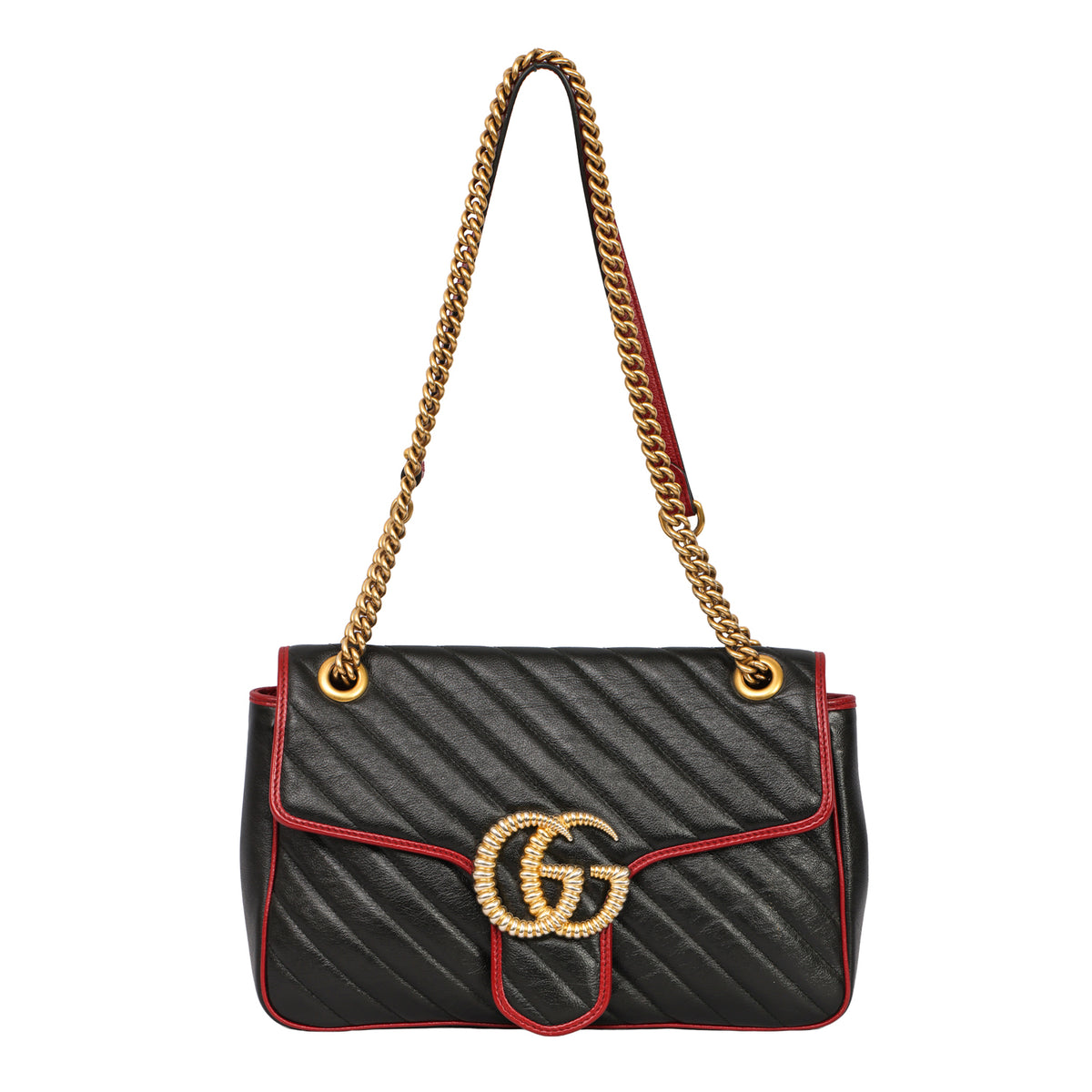 Gucci GG Marmont Diagonal Matelassé Shoulder Bag