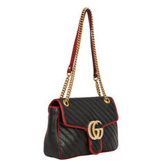 Gucci GG Marmont Diagonal Matelassé Shoulder Bag