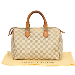 LOUIS VUITTON DAMIER CHECKSAZUR  SPEEDY30 HANDBAG