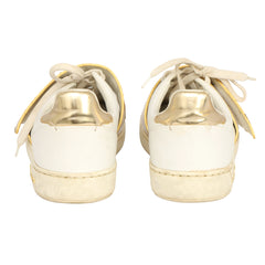 LOUIS VUITTON EU-37FRONTROW METALLIC GOLD VELCRO STRAP SNEAKERS