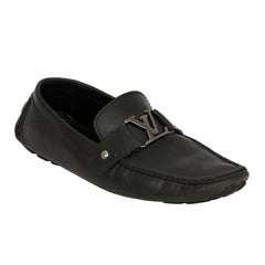 LOUIS VUITTON EU 43.5 / 9 HOCKENHEIM MOCCASINS LV INITIALS LOAFERS