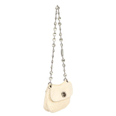 Miu Miu Iconic Crystal Cloque Nappa Leather Shoulder Bag