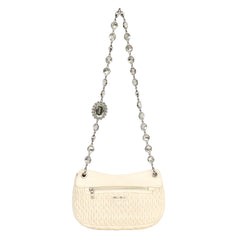 Miu Miu Iconic Crystal Cloque Nappa Leather Shoulder Bag