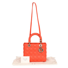 Christian Dior Lady Dior Cannage Quilted Leather Handbag