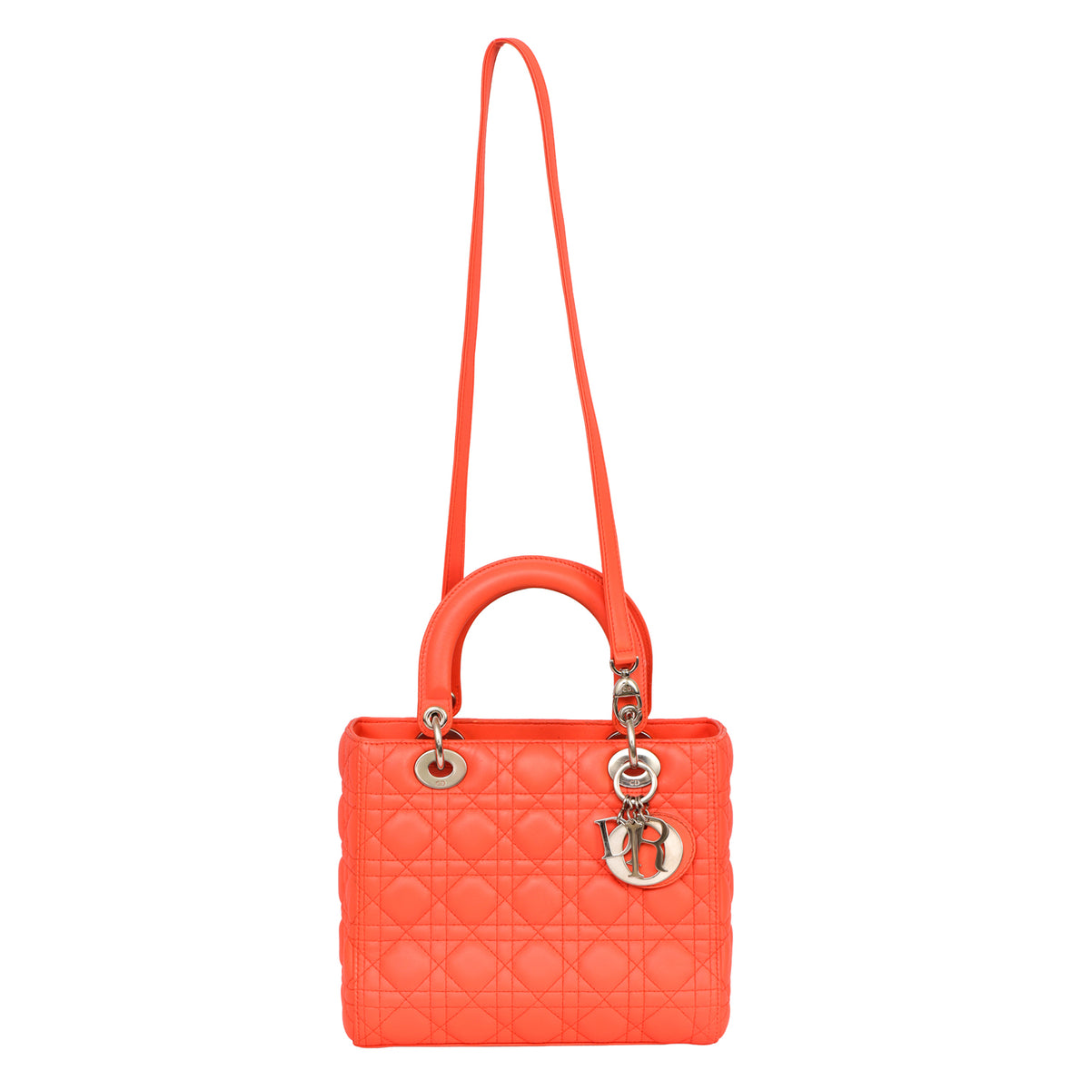 Christian Dior Lady Dior Cannage Quilted Leather Handbag
