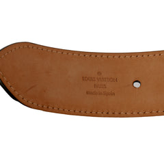 LOUIS VUITTON SIZE 85 CM 34 INCHES MONOGRAM MAHINA PERFORATED BUCKLE BELT