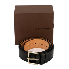 LOUIS VUITTON SIZE 85 CM 34 INCHES MONOGRAM MAHINA PERFORATED BUCKLE BELT