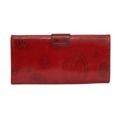 CARTIER TEXTURED RED LEATHER WALLET
