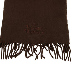 VIVIENNE WESTWOOD BROWN WOOL MUFFLER