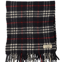 BURBERRY CASHMERE PLAID DESIGN VINTAGE SCARF