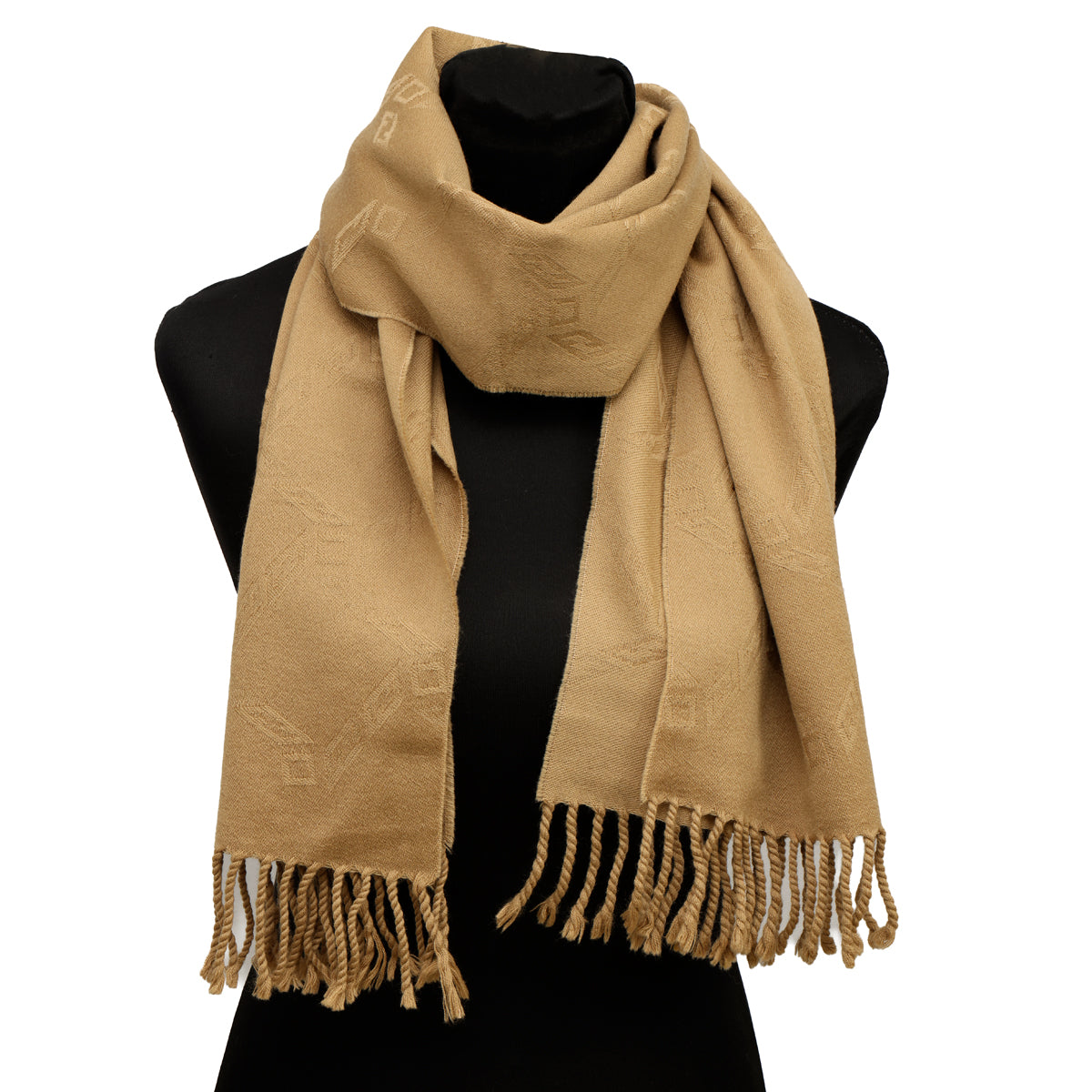 FENDI CASHMERE MONOGRAM UNISEX SCARF