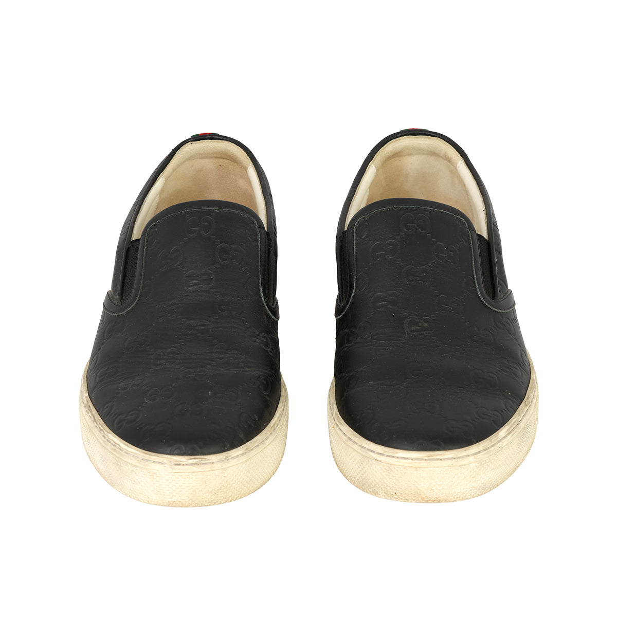 Gucci Black Loafers Slip-On Sneakers Gucci Moccasins Loafers Black Leather Slip On | Mercari main image 4