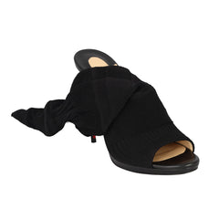 CHRISTIAN LOUBOUTIN EU-39 CHEMINEN CUTOUT  STRETCH KNIT SOCK BOOTS 