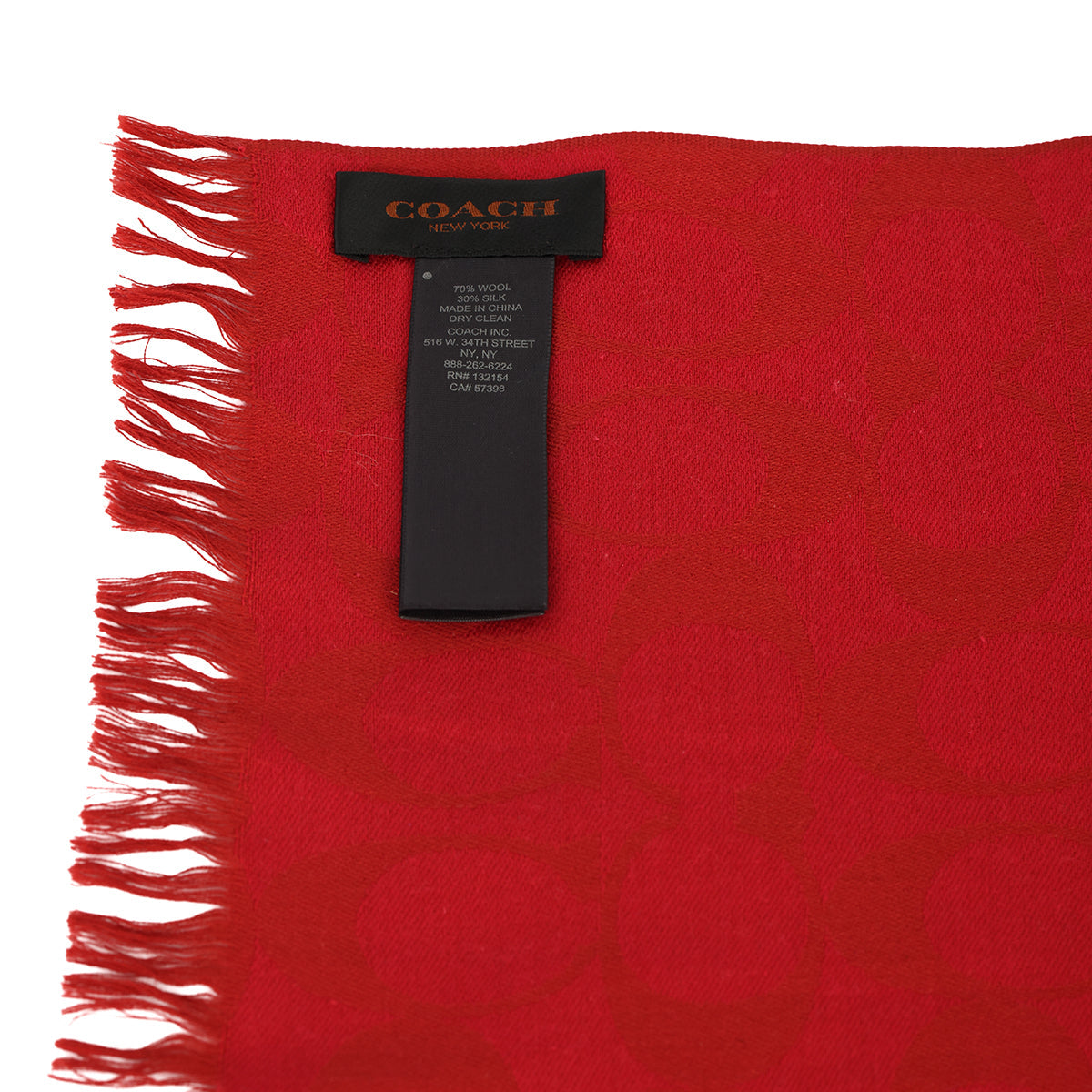 COACH MONOGRAM RED STOLE 