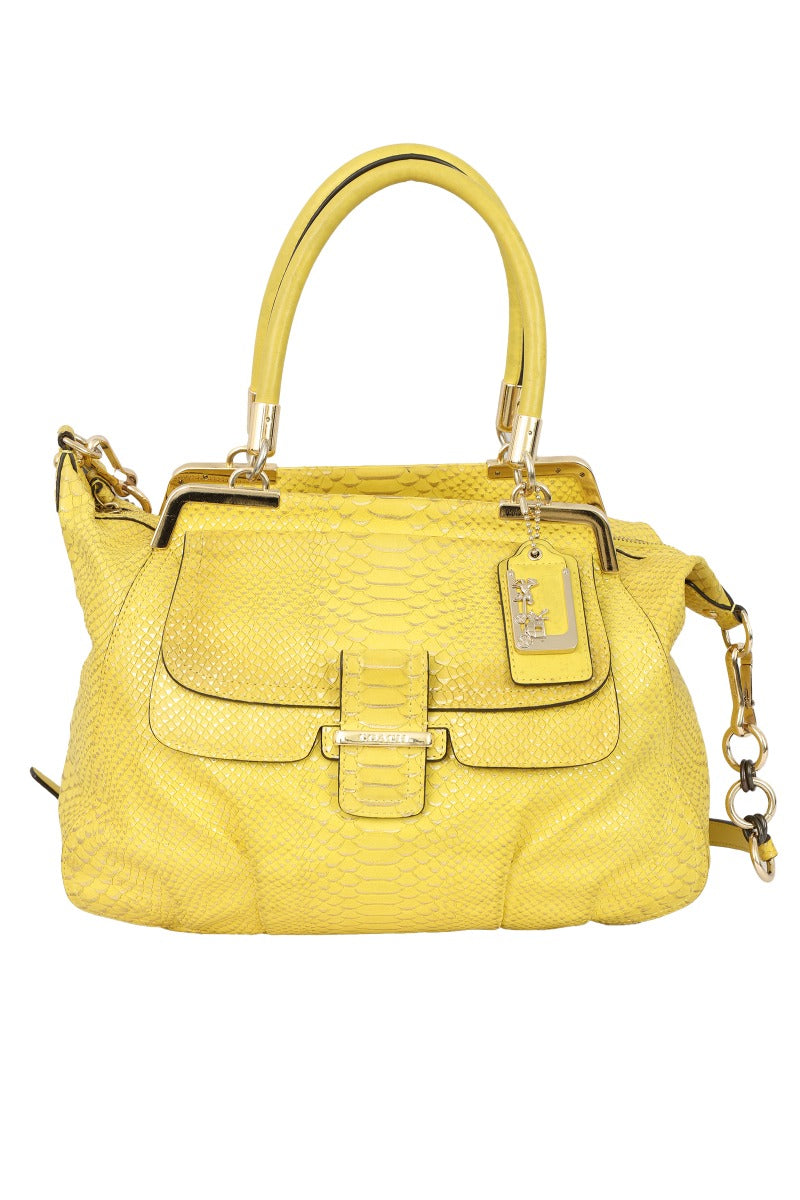 Coach Yellow Madison Pinnacle Abby Handbag
