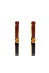 Fendi Ff The Fendista Bicolor Hoop Earrings