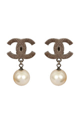 Chanel Dangle Pearl Earrings