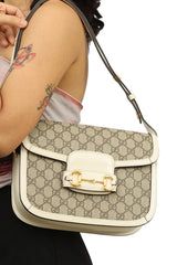 Gucci White Horsebit Smalls 1955 Shoulder Bag