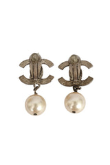 Chanel Dangle Pearl Earrings