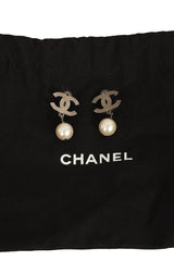 Chanel Dangle Pearl Earrings