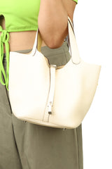 Hermes Picotin White Lock 22 Handbag