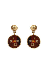 Louis Vuitton Logo Metal Inclusion Earrings
