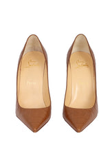 Christian Louboutin Kate Croc Embossed Pointed Toe Pumps