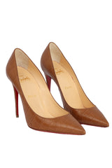 Christian Louboutin Kate Croc Embossed Pointed Toe Pumps