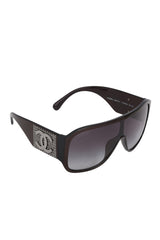 Chanel 5466-B-Aacetate Crystal Cc Shield Sunglasses