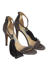 Jimmy Choo Size- EU 37.5 Gray Tassel Accents Sandals